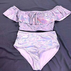 Silver Metallic Rave Outfit